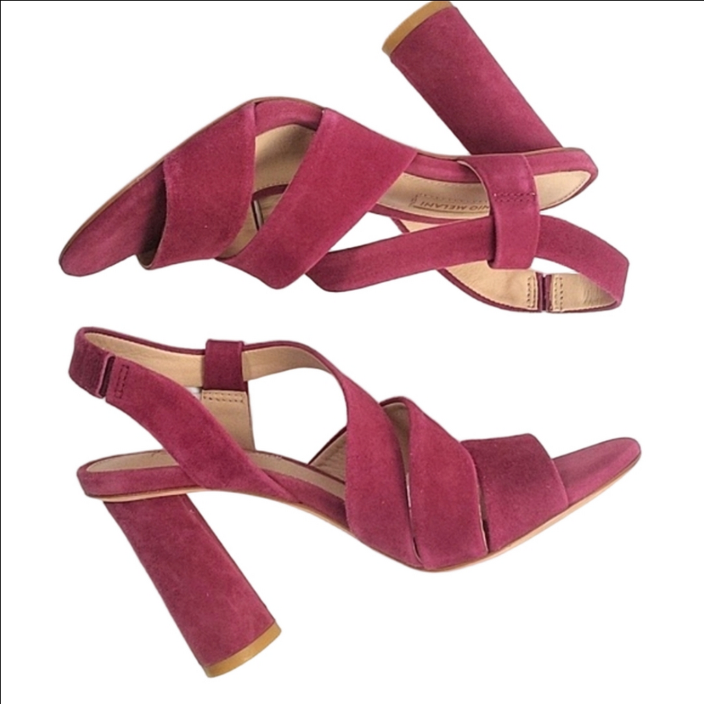 Antonio Melani Layren Suede Leather Slingback Strappy Heeled Sandal Mulb…